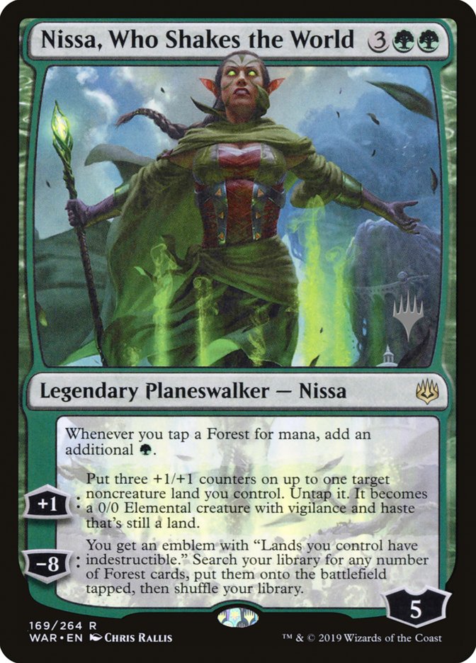 Nissa, Who Shakes the World (Promo Pack) [War of the Spark Promos] MTG Single Magic: The Gathering | Red Claw Gaming