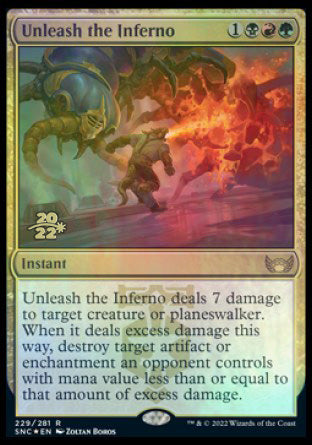 Unleash the Inferno [Streets of New Capenna Prerelease Promos] MTG Single Magic: The Gathering | Red Claw Gaming