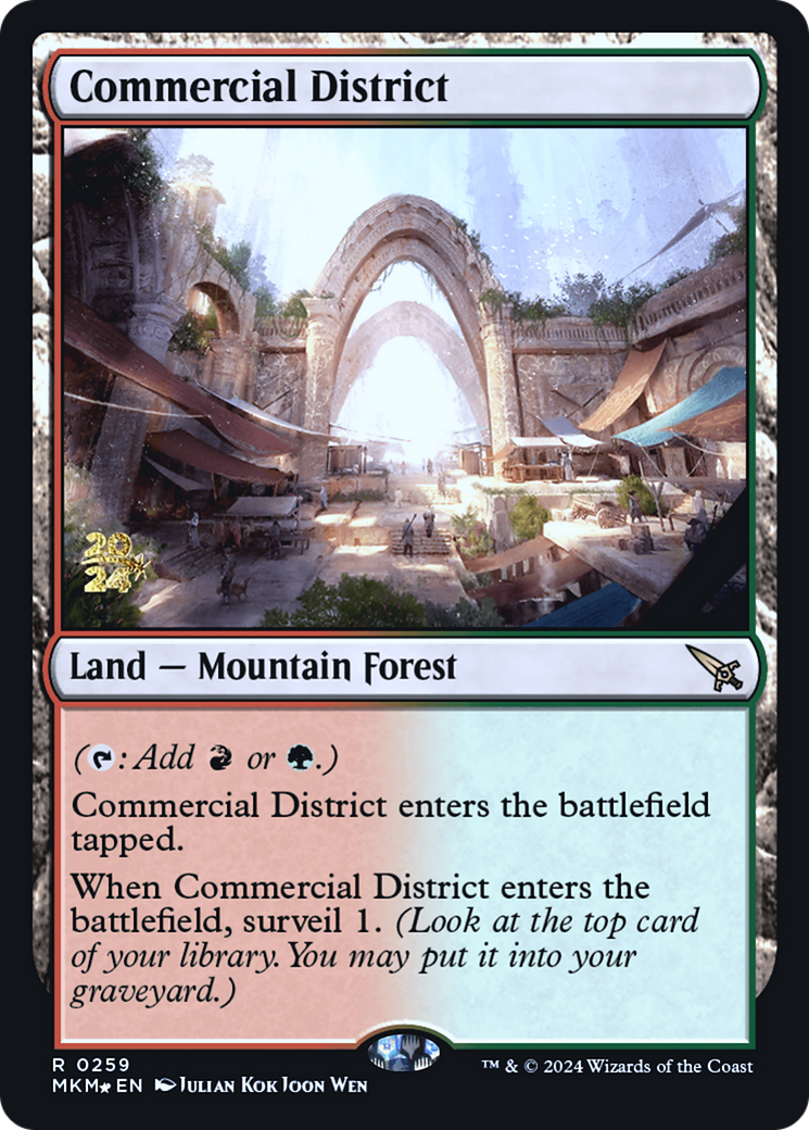 Commercial District [Murders at Karlov Manor Prerelease Promos] MTG Single Magic: The Gathering    | Red Claw Gaming