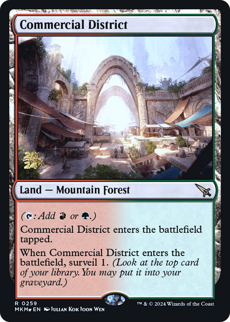 Commercial District [Murders at Karlov Manor Prerelease Promos] MTG Single Magic: The Gathering | Red Claw Gaming