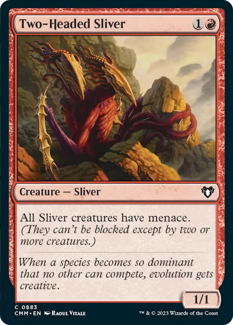 Two-Headed Sliver [Commander Masters] MTG Single Magic: The Gathering | Red Claw Gaming
