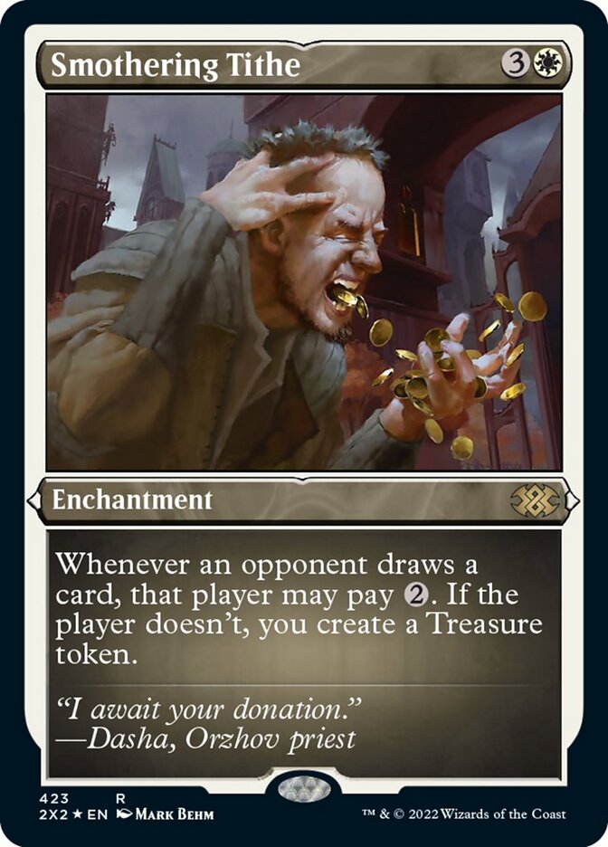 Smothering Tithe (Foil Etched) [Double Masters 2022] MTG Single Magic: The Gathering    | Red Claw Gaming