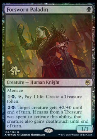 Forsworn Paladin [Dungeons & Dragons: Adventures in the Forgotten Realms Prerelease Promos] MTG Single Magic: The Gathering | Red Claw Gaming