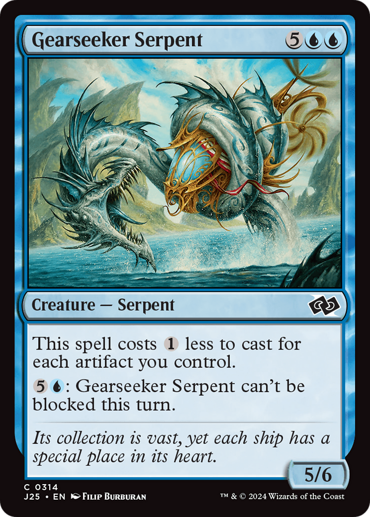 Gearseeker Serpent [Foundations Jumpstart] MTG Single Magic: The Gathering | Red Claw Gaming