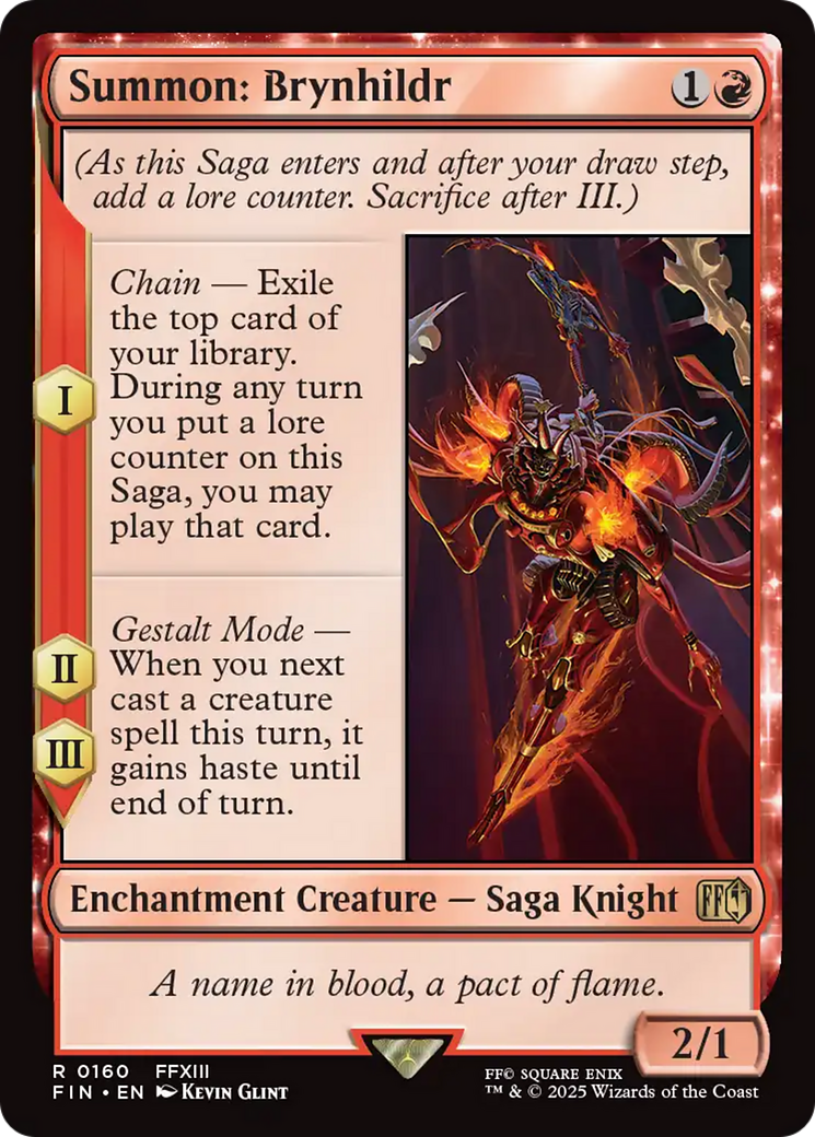 Summon: Brynhildr [FINAL FANTASY] MTG Single Magic: The Gathering | Red Claw Gaming