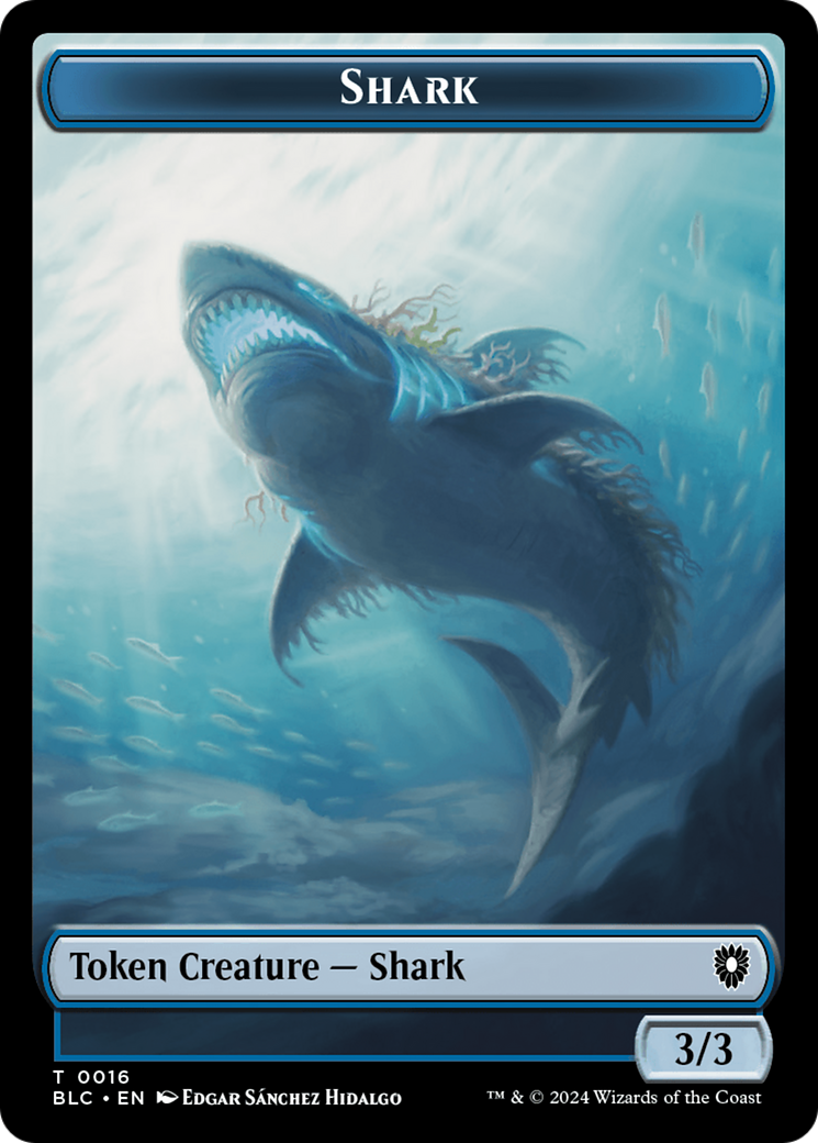Elemental // Shark Double-Sided Token [Bloomburrow Commander Tokens] MTG Single Magic: The Gathering | Red Claw Gaming