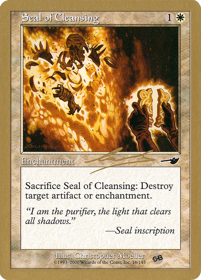 Seal of Cleansing (Nicolas Labarre) (SB) [World Championship Decks 2000] MTG Single Magic: The Gathering | Red Claw Gaming