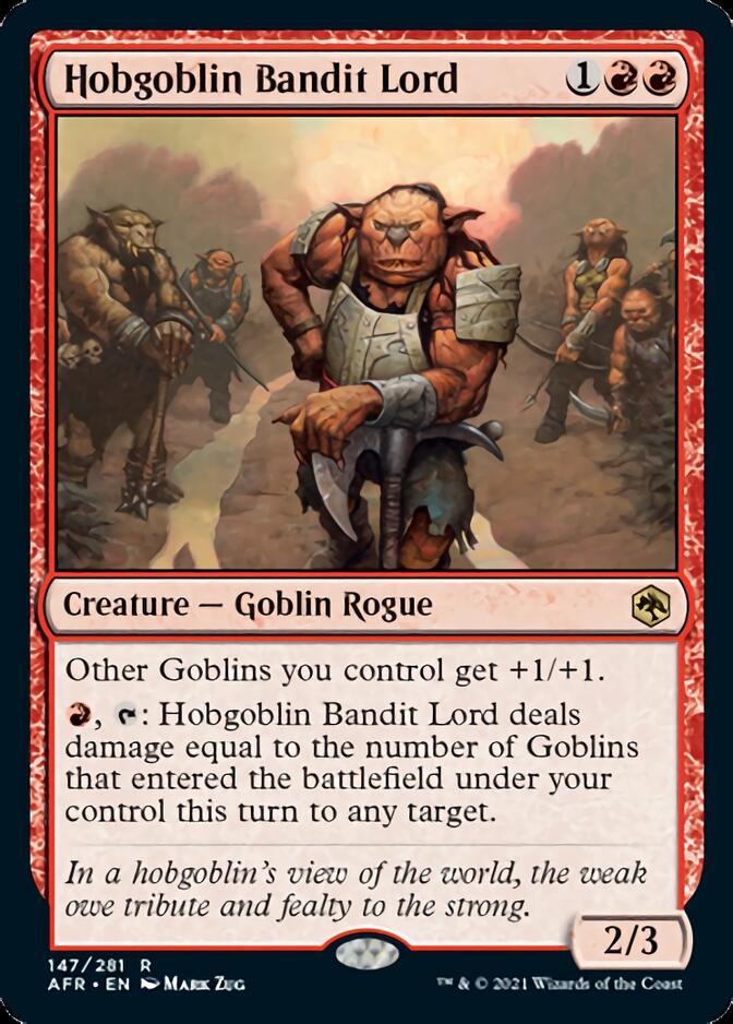 Hobgoblin Bandit Lord [Dungeons & Dragons: Adventures in the Forgotten Realms] MTG Single Magic: The Gathering | Red Claw Gaming