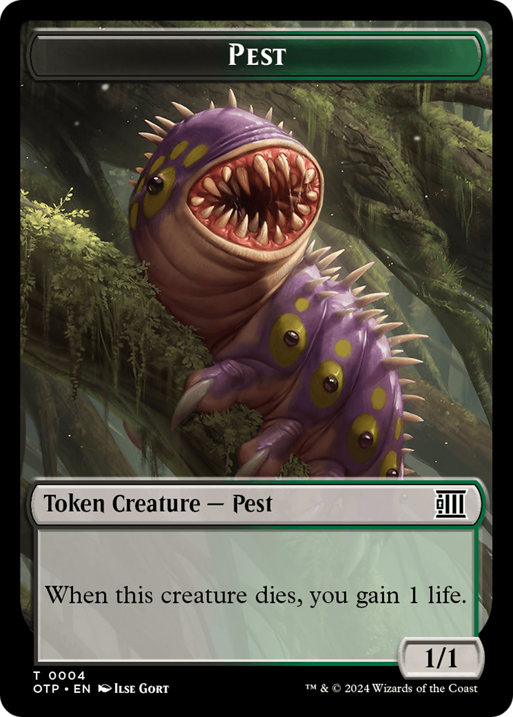 Pest Token [Outlaws of Thunder Junction: Breaking News Tokens] MTG Single Magic: The Gathering    | Red Claw Gaming