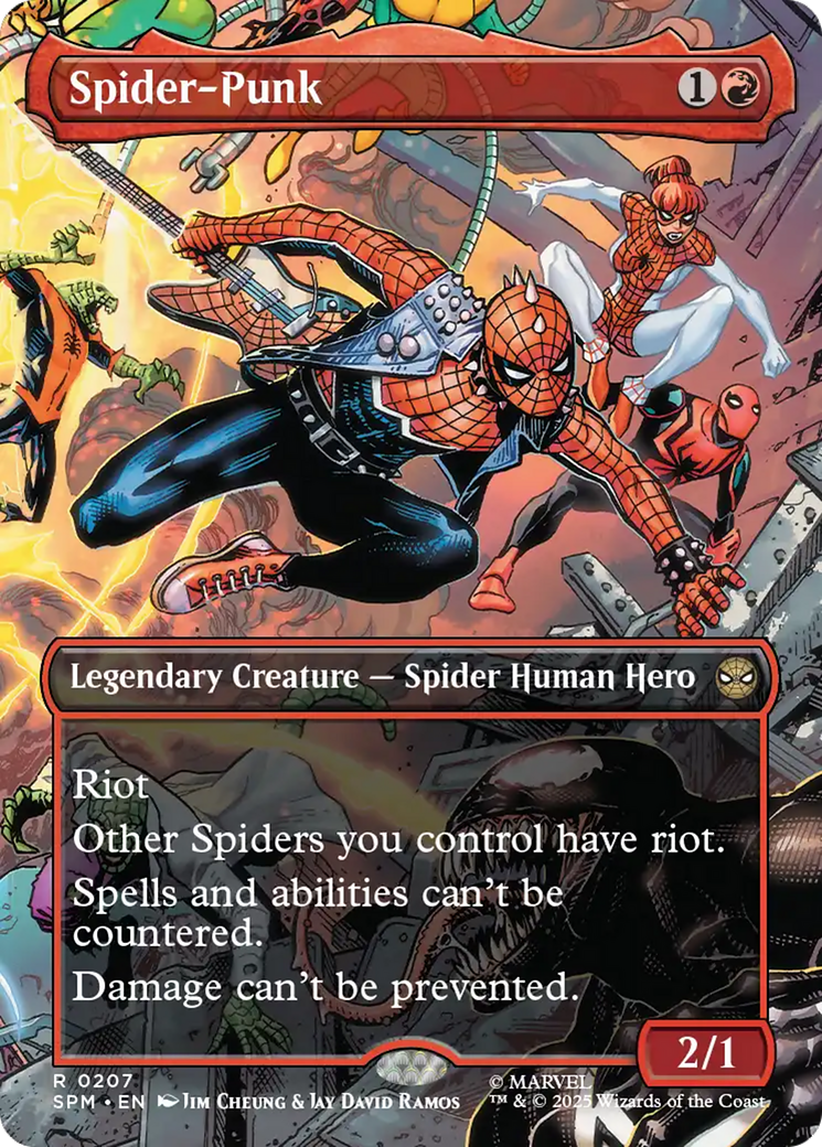 Spider-Punk (0207) (Borderless) [Marvel's Spider-Man] MTG Single Magic: The Gathering | Red Claw Gaming