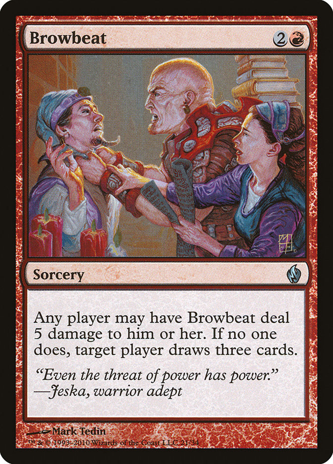 Browbeat [Premium Deck Series: Fire and Lightning] MTG Single Magic: The Gathering | Red Claw Gaming