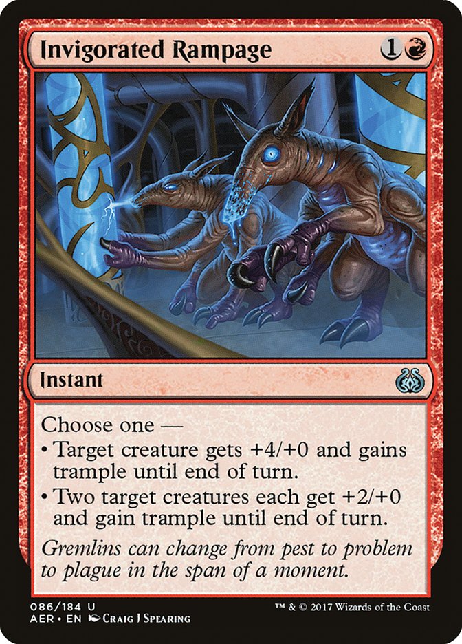 Invigorated Rampage [Aether Revolt] MTG Single Magic: The Gathering | Red Claw Gaming