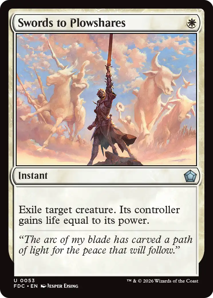 Swords to Plowshares [Foundations Commander] | Red Claw Gaming