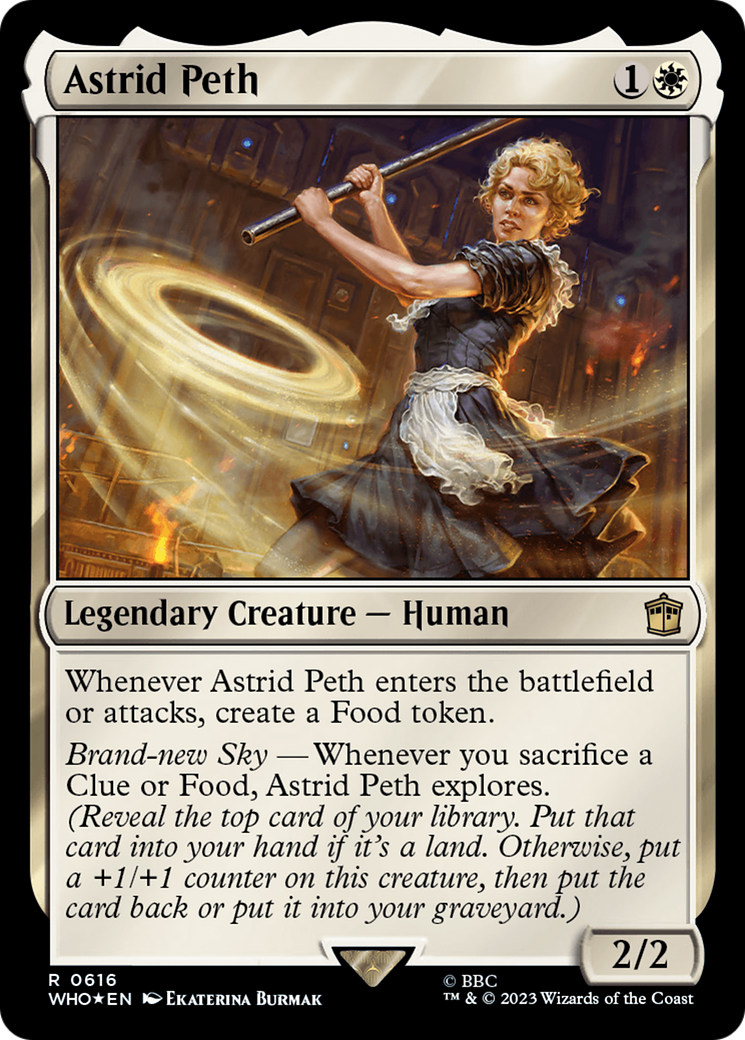 Astrid Peth (Surge Foil) [Doctor Who] MTG Single Magic: The Gathering    | Red Claw Gaming
