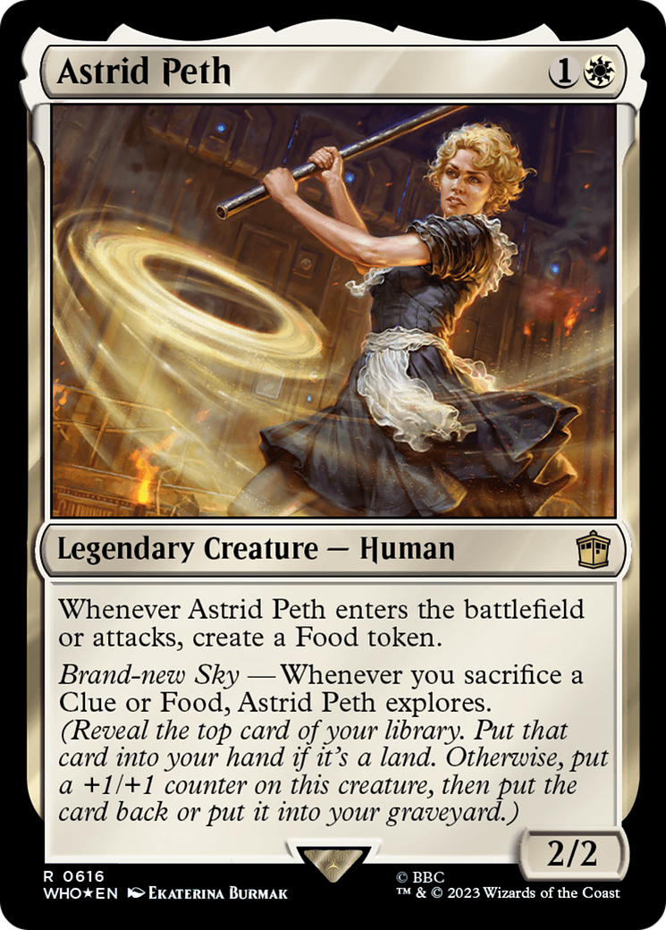 Astrid Peth (Surge Foil) [Doctor Who] MTG Single Magic: The Gathering | Red Claw Gaming