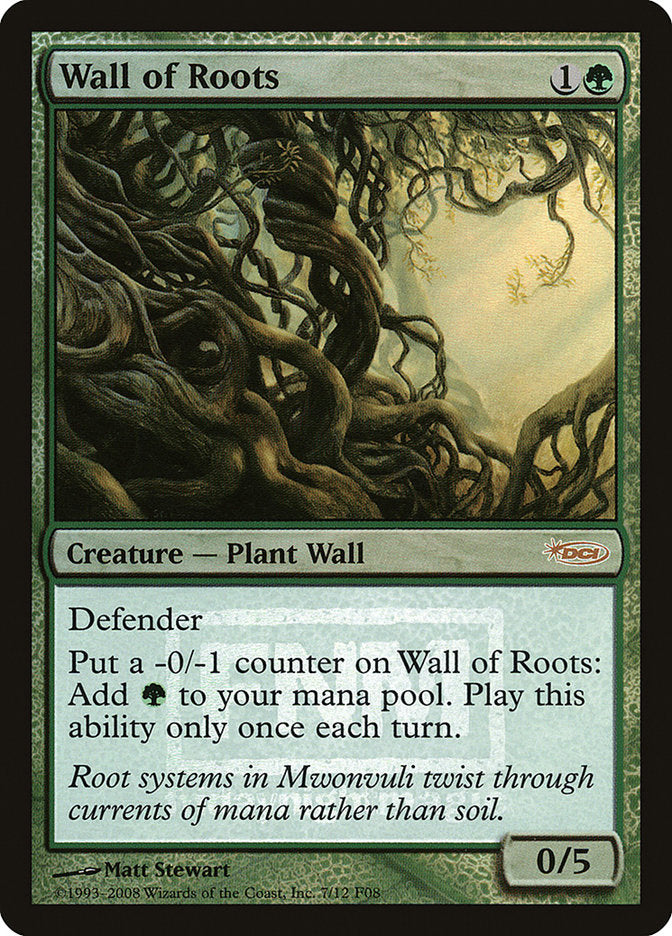 Wall of Roots [Friday Night Magic 2008] MTG Single Magic: The Gathering | Red Claw Gaming