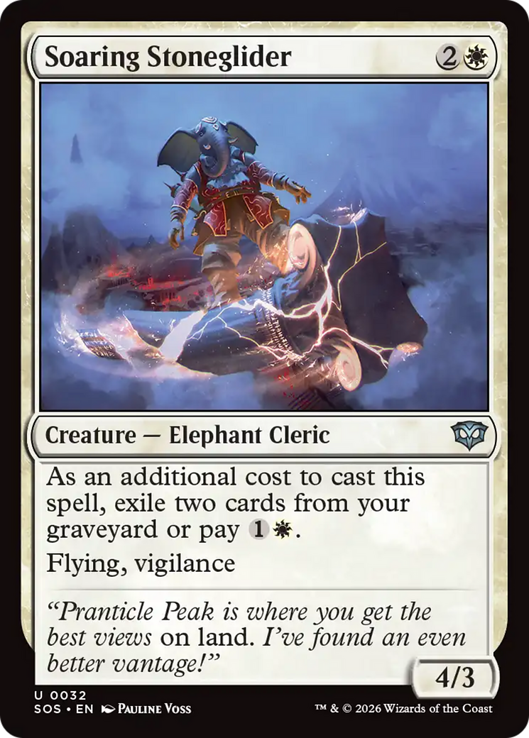 Soaring Stoneglider [Secrets of Strixhaven] MTG Single Magic: The Gathering | Red Claw Gaming