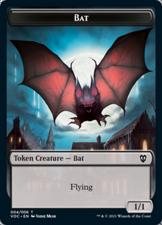 Blood // Bat Double-Sided Token [Innistrad: Crimson Vow Commander Tokens] MTG Single Magic: The Gathering | Red Claw Gaming