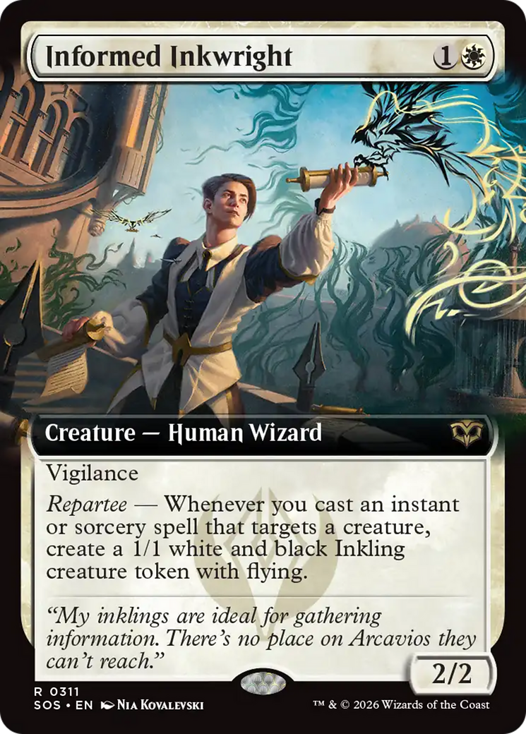 Informed Inkwright (Extended Art) [Secrets of Strixhaven] MTG Single Magic: The Gathering | Red Claw Gaming