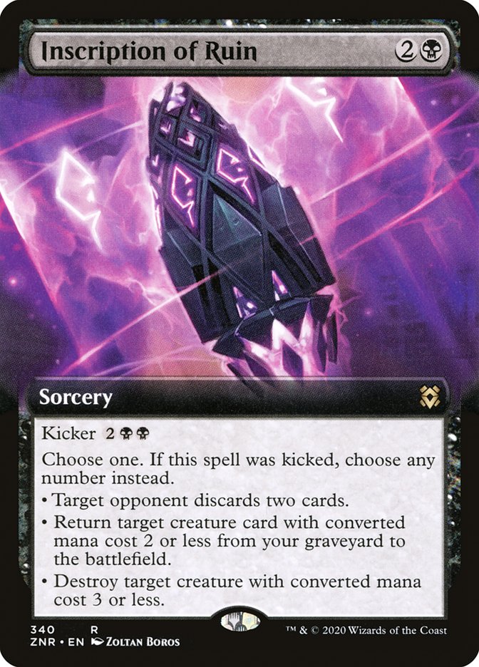Inscription of Ruin (Extended Art) [Zendikar Rising] MTG Single Magic: The Gathering | Red Claw Gaming