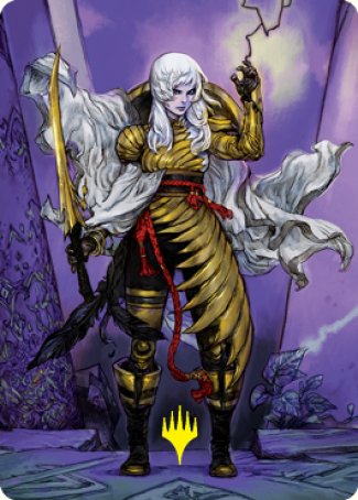 The Wandering Emperor 1 Art Card (Gold-Stamped Signature) [Kamigawa: Neon Dynasty Art Series] MTG Single Magic: The Gathering | Red Claw Gaming