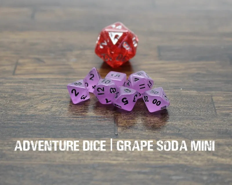 Adventure Dice Grape Soda Mini Dice Set Dice & Counters Adventure Dice | Red Claw Gaming