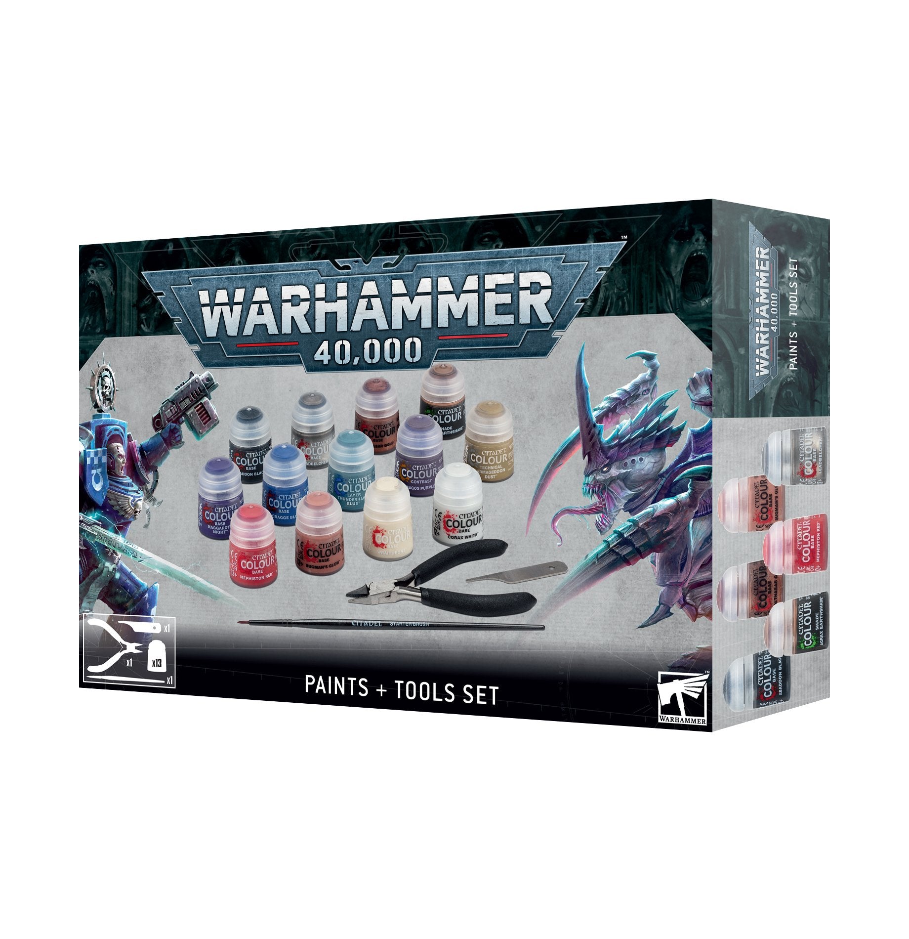 WARHAMMER 40K PAINT AND TOOL SET Citadel Games Workshop    | Red Claw Gaming