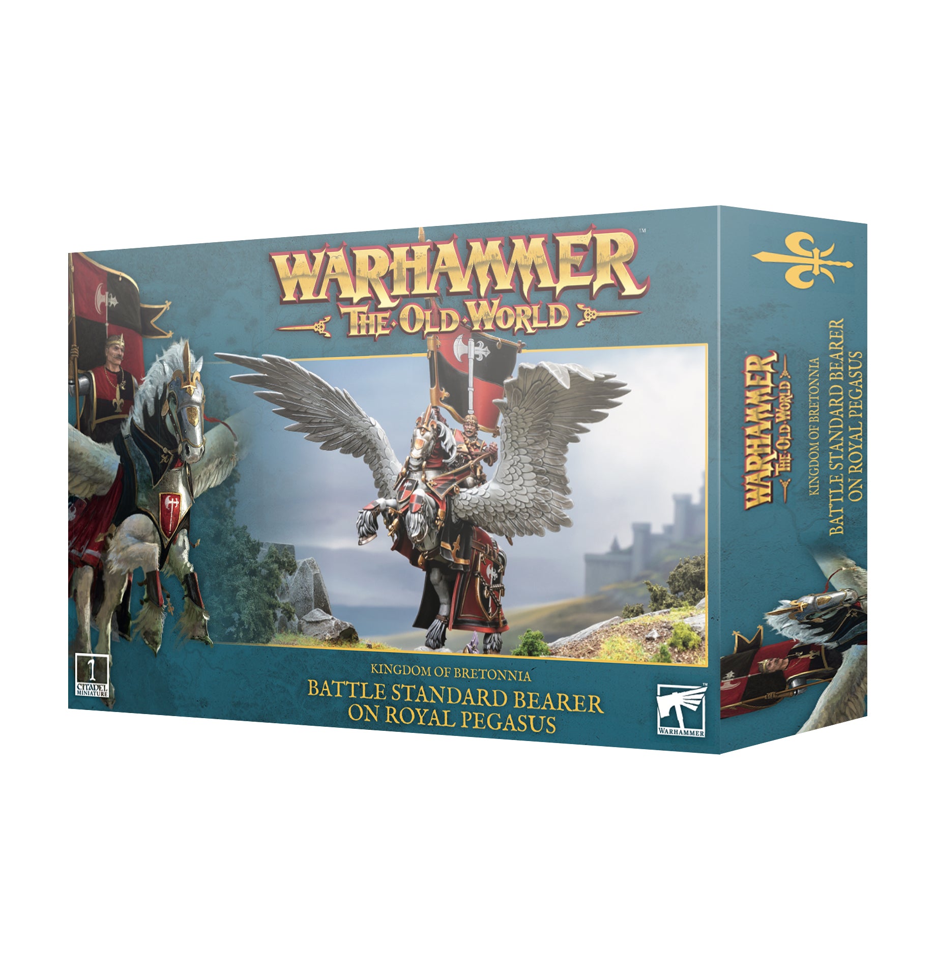 Warhammer the Old World: Kingdom of Bretonnia Battle Standard Bearer on Royal Pegasus Warhammer Old World Games Workshop    | Red Claw Gaming