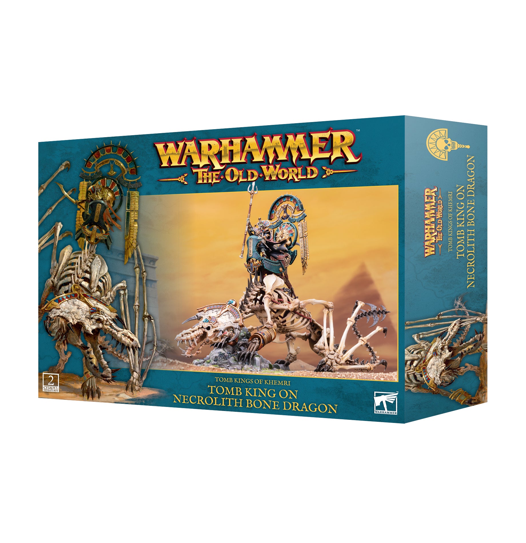 TOMB KINGS OF KHEMRI: TOMB KING ON NECROLITH BONE DRAGON Warhammer Old World Games Workshop    | Red Claw Gaming