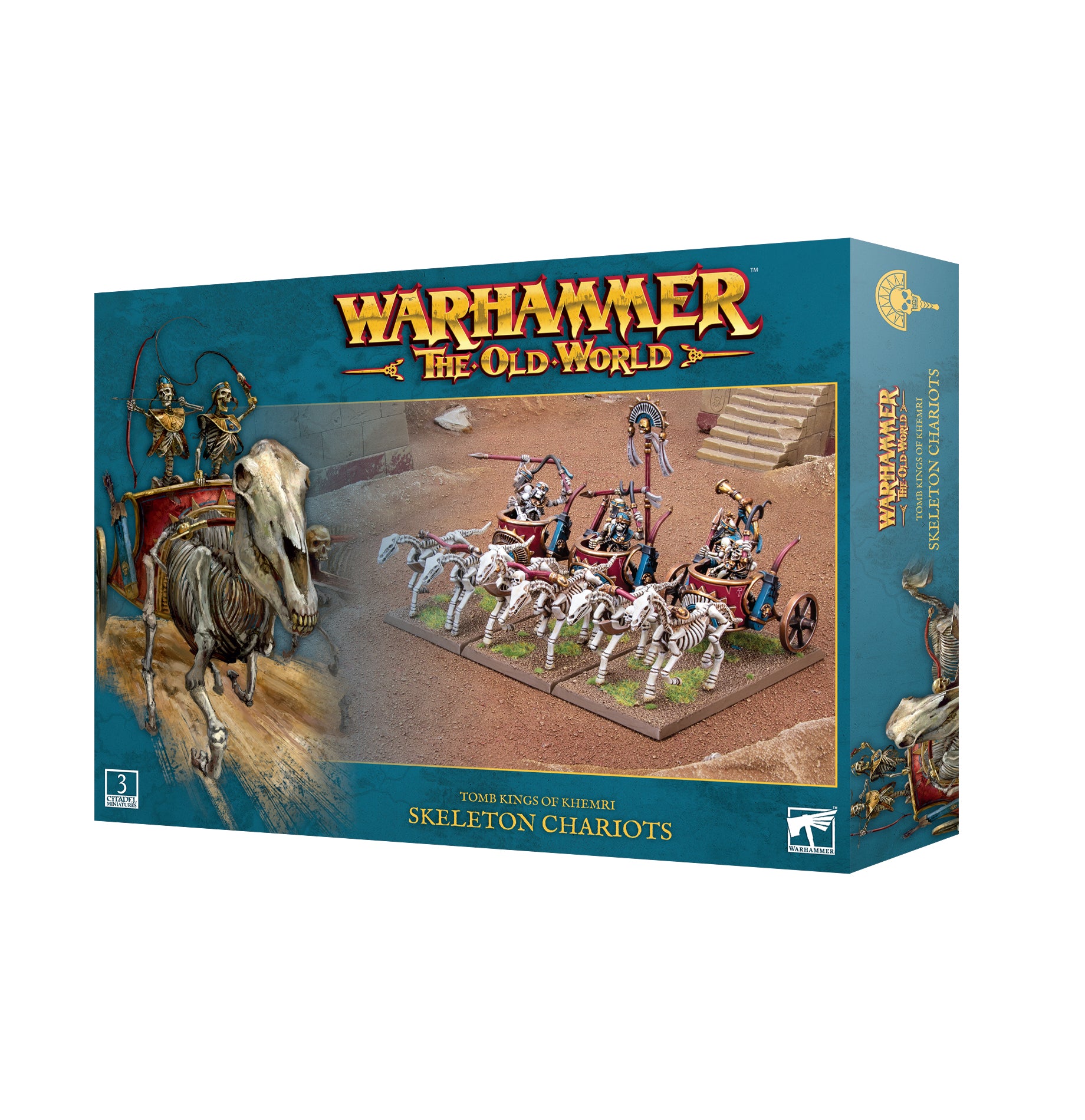 WARHAMMER THE OLD WORLD: TOMB KINGS OF KHEMRI: SKELETON CHARIOTS Warhammer Old World Games Workshop | Red Claw Gaming