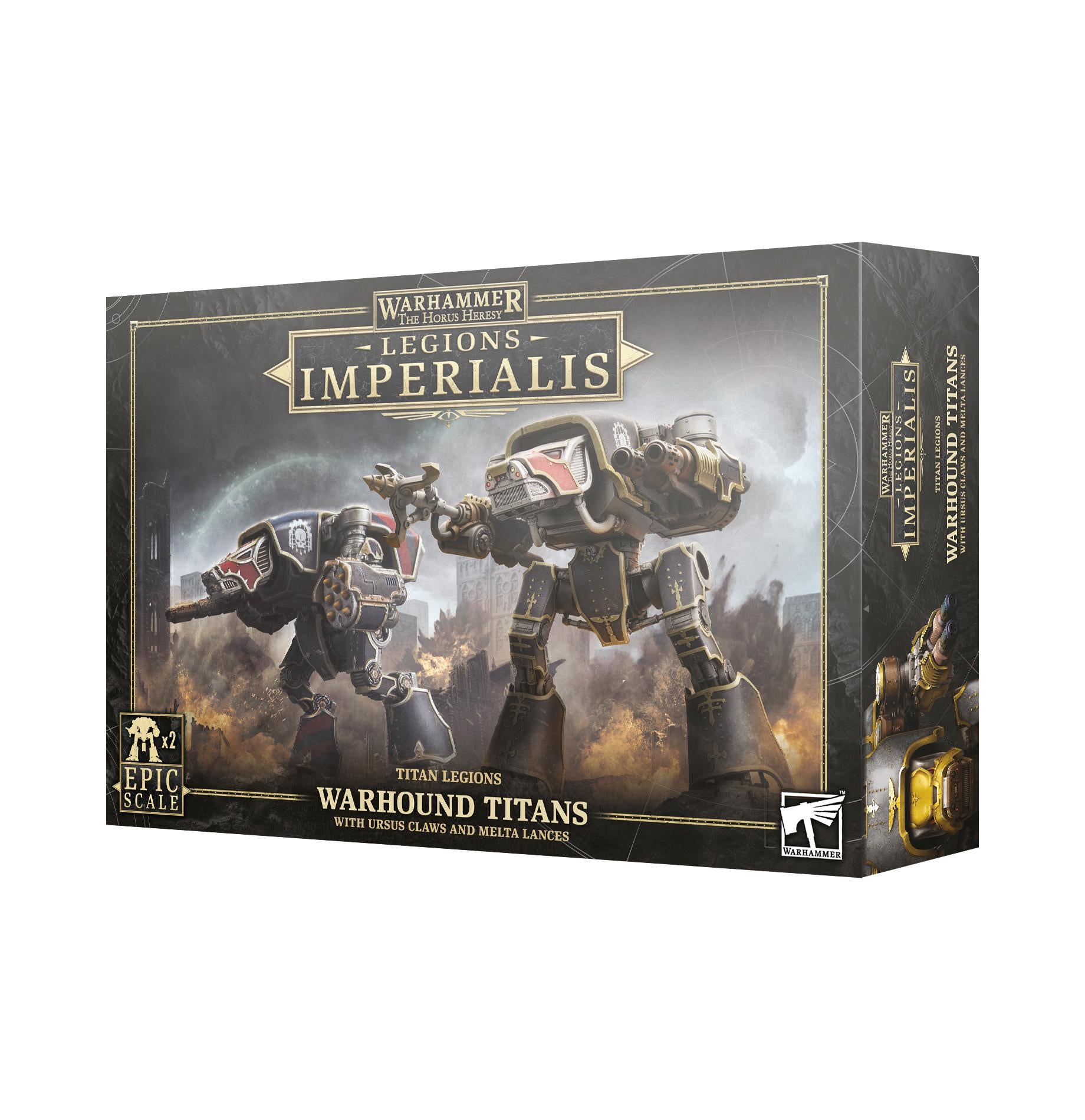 LEGIONS IMPERIALIS: WARHOUND TITANS WITH URSUS CLAWS Legion Imperialis Games Workshop | Red Claw Gaming