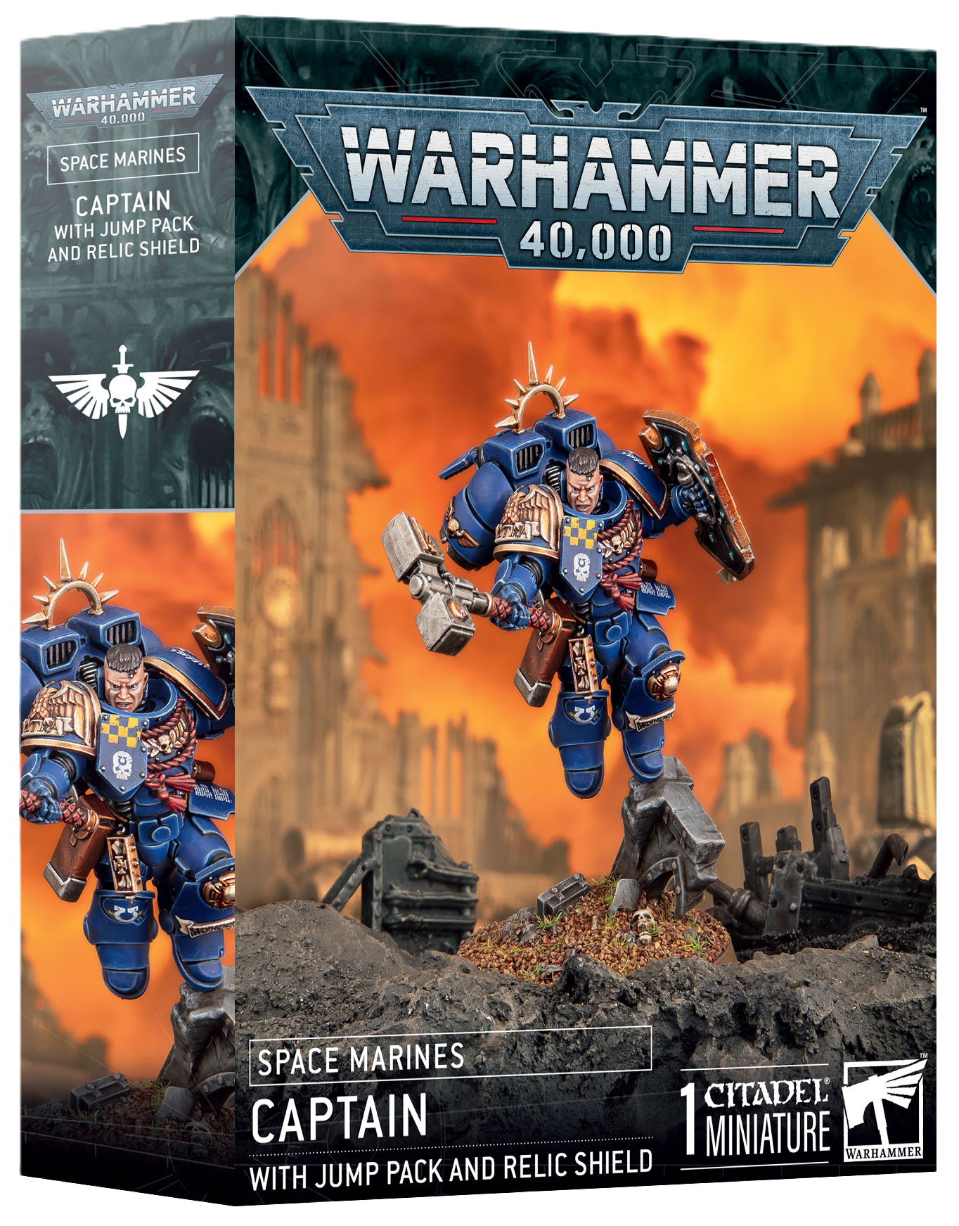 SPACE MARINES: CAPTAIN WITH JUMP PACK & RELIC SHIELD Space Marines Games Workshop | Red Claw Gaming