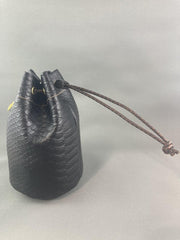 Black Medium Dragonhide Drawstring Dice Bag Dice Bag The Shop in the Back | Red Claw Gaming