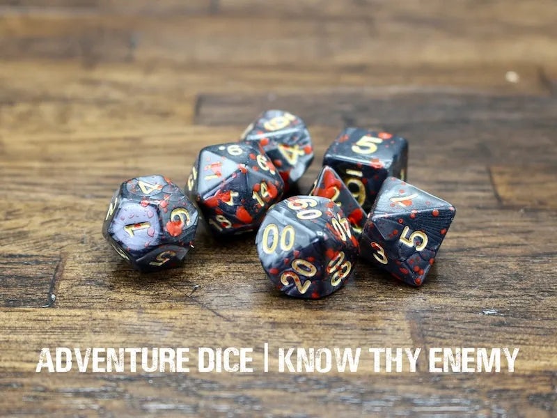 Adventure Dice Know Thy Enemy Dice Set Dice & Counters Adventure Dice | Red Claw Gaming