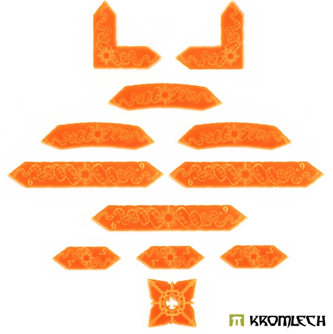 CHAOS DEPLOYMENT ZONE MARKERS SET - ORANGE Minatures Kromlech    | Red Claw Gaming