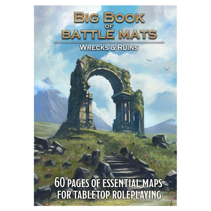 BIG BOOK OF BATTLE MATS WILDS WRECKS & RUINS Role Playing Universal DIstribution    | Red Claw Gaming