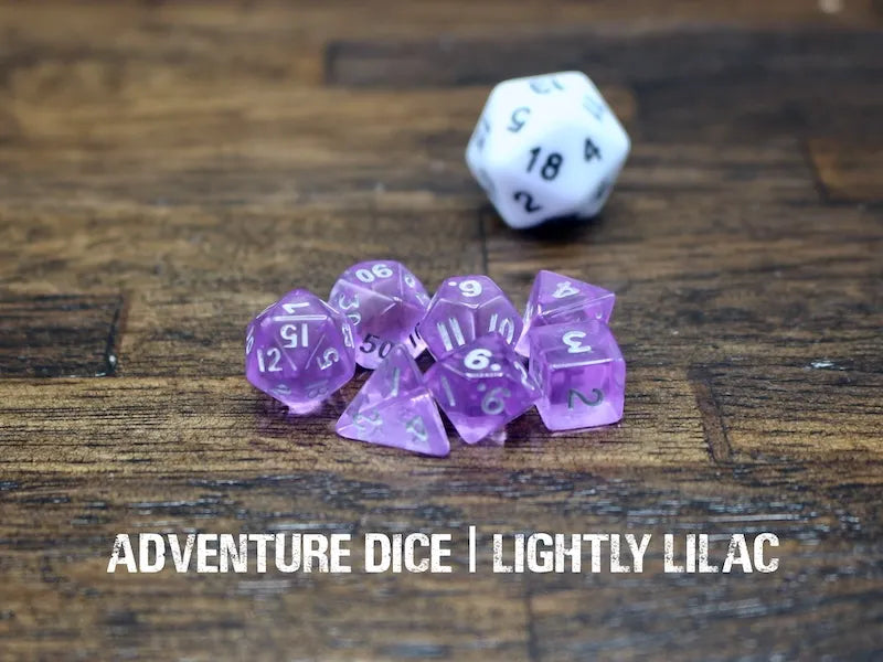 Adventure Dice Lightly Lilac Mini Dice Set Dice & Counters Adventure Dice | Red Claw Gaming