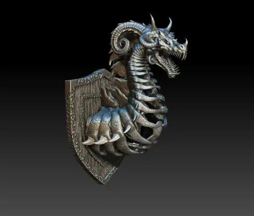 Rothin The Quiet Dracolitch Dragon Bust 3D Printed Miniature Primed Magnetic Back 28mm Unpainted Mini Noble Dwarf | Red Claw Gaming