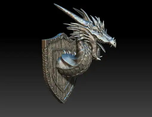 Galizra The Blue Dragon Bust 3D Printed Miniature Primed Magnetic Back 28mm Unpainted Mini Noble Dwarf | Red Claw Gaming