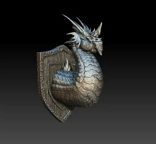 Livissa The Clean Iron Dragon Bust 3D Printed Miniature Primed Magnetic Back 28mm Unpainted Mini Noble Dwarf | Red Claw Gaming