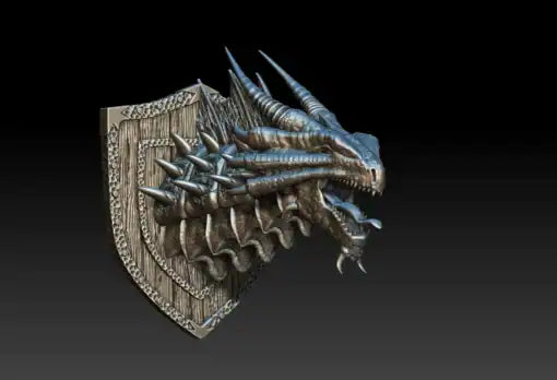 Salinth Braveheart The Bronze Dragon Bust 3D Printed Miniature Primed Magnetic Back 28mm Unpainted Mini Noble Dwarf | Red Claw Gaming