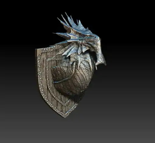 Mylanith The Nickle Dragon Bust 3D Printed Miniature Primed Magnetic Back 28mm Unpainted Mini Noble Dwarf | Red Claw Gaming