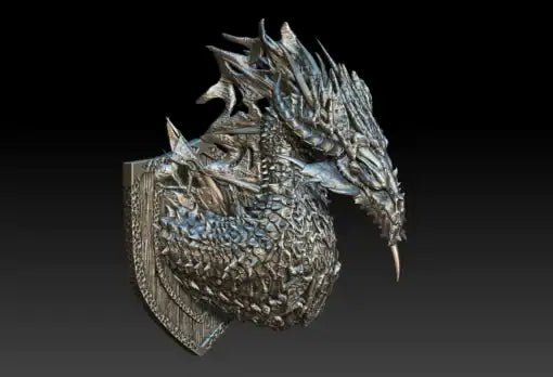 Kilirth The Red Dragon Bust 3D Printed Miniature Primed Magnetic Back 28mm Unpainted Mini Noble Dwarf | Red Claw Gaming