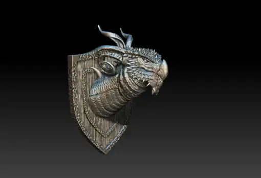 Naruth Lord Of The Brown Dragon Bust 3D Printed Miniature Primed Magnetic Back 28mm Unpainted Mini Noble Dwarf | Red Claw Gaming