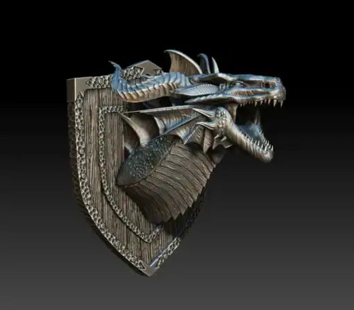 Sarrith The Purple Dragon Bust 3D Printed Miniature Primed Magnetic Back 28mm Unpainted Mini Noble Dwarf | Red Claw Gaming