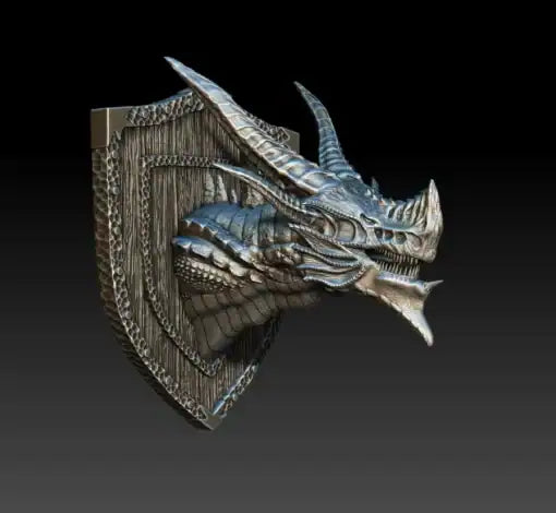 Iranith the Lead Dragon Bust 3D Printed Miniature Primed Magnetic Back 28mm Unpainted Mini Noble Dwarf | Red Claw Gaming