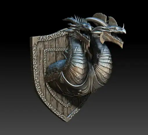 Romulus And Remus Supreme Dragon Bust 3D Printed Miniature Primed Magnetic Back 28mm Unpainted Mini Noble Dwarf | Red Claw Gaming