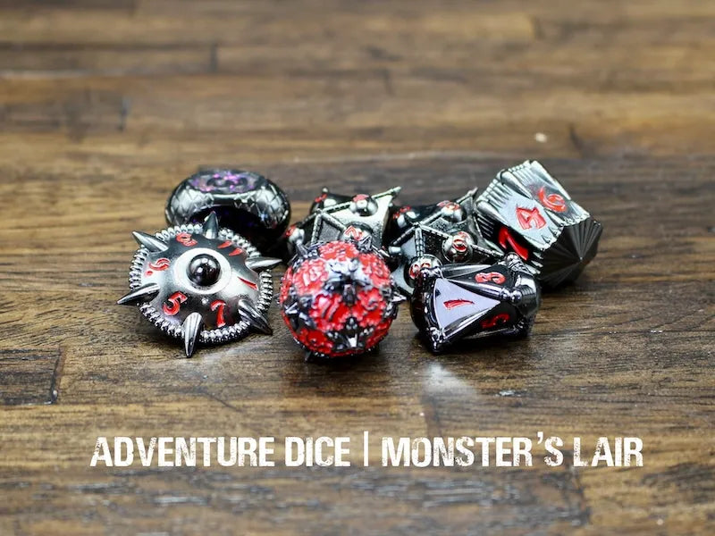 Adventure Dice Monsters Lair premium metal dice set Dice & Counters Adventure Dice | Red Claw Gaming
