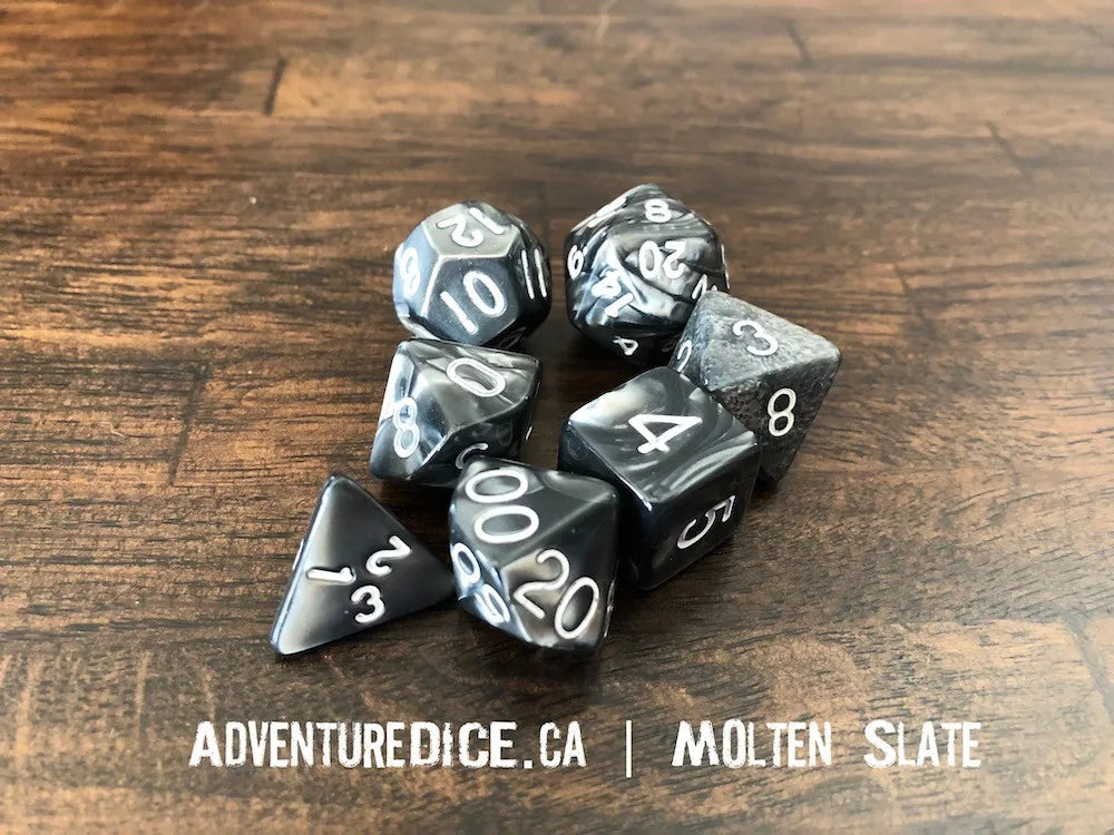 Adventure Dice Molten Slate Dice Set Dice & Counters Adventure Dice | Red Claw Gaming