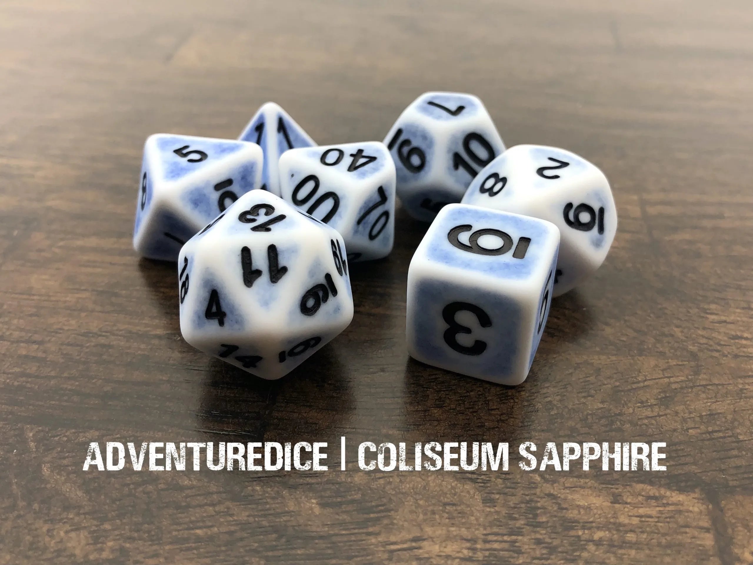 Adventure Dice Coliseum Sapphire Dice Set Dice & Counters Adventure Dice | Red Claw Gaming